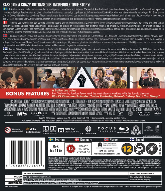 Blackkklansman Blu Ray Blu Ray Future Movie Shop